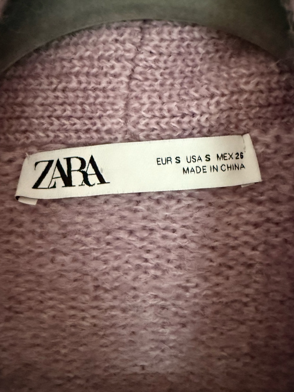 Zara Dusty Purple Knit Cardigan - Picture 7 of 8